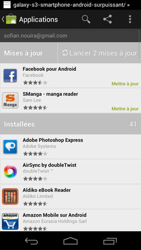 Android : mise à jour majeure de Facebook 