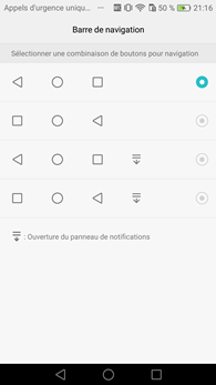 Honor 5C : personnalisation de la barre de navigation