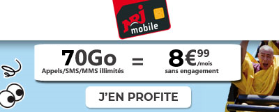 Forfaits Nrj Mobile 70Go en promo à 8.99?