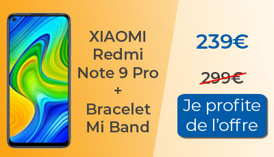 Xiaomi Redmi Note 9 Pro en promo chez Boulanger