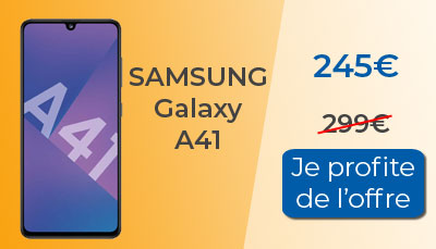 Le Samsung Galaxy A41 est en soldes