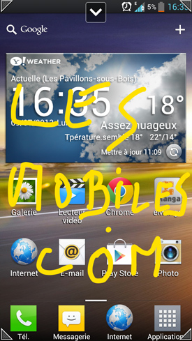 Test LG Optimus 4X HD : capture d?écran du système d'exploitation