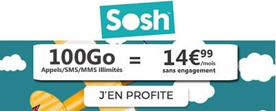 promo forfait SOSH 100Go