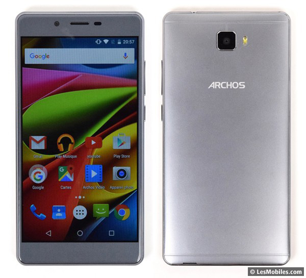 Archos 55 Cobalt Plus : avant / arrière