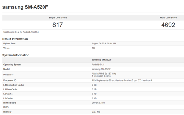 Rapport Geekbench