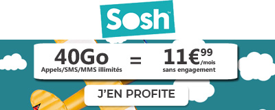 Forfait Mobile Sosh 40 Go à 11.99?