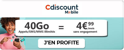 Forfait Cdiscount Mobile 40Go à 4.99?