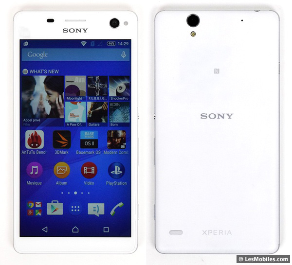 Sony Xperia C4 : avant / arrière