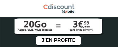 forfait 20Go Cdiscount mobile