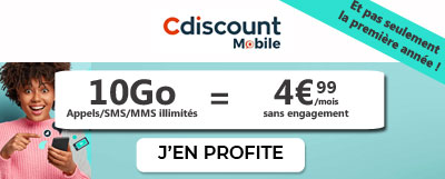 promo forfait 10Go Cdiscount Mobile