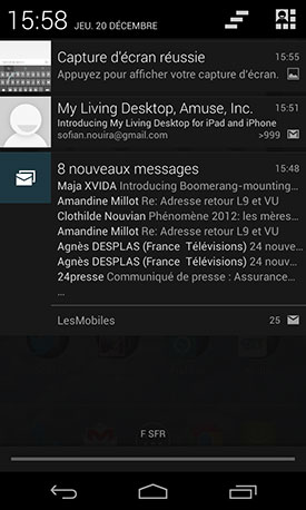 LG Google Nexus 4 : système d'exploitation + interface utilisateur + nouveautés d'Android 4.2 Jelly Bean