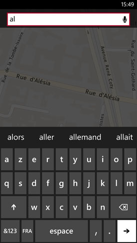 HTC Windows Phone 8X : clavier