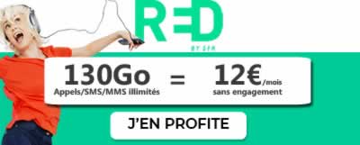 Forfait 130Go à 12? chez RED by SFR