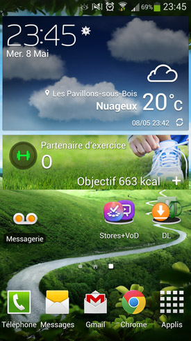 Samsung Galaxy S4 : homescreen