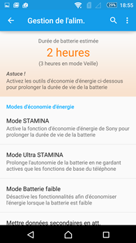 Sony Xperia C4 : gestion de l'alimentation