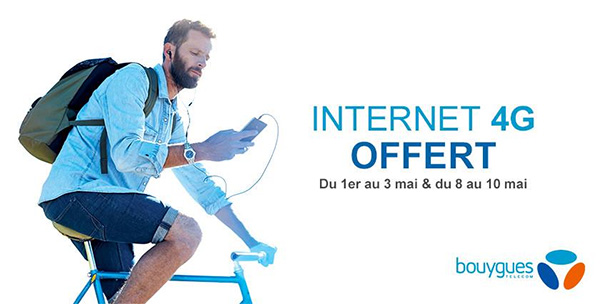 Bouygues Telecom et B&YOU : week-end data illimité (8 au 10 mai)