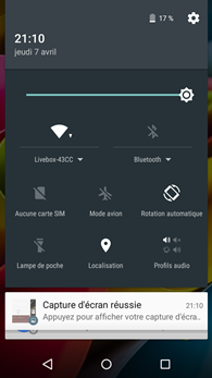 Archos 55 Cobalt Plus : réglages rapides