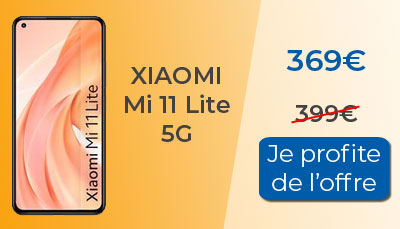 Xiaomi Mi 11 Lite 5G à 369e chez Amazon