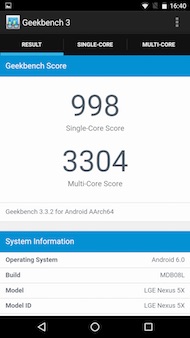 Google Nexus 5X performances