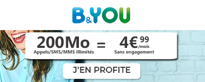 Forfait Mobile B&You 100 Mo à 4.99?