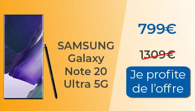 Promotion sur le Samsung Galaxy Note 20 Ultra 5G