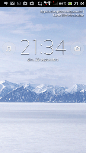 Sony Xperia M : homescreen