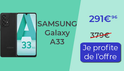 Le Samsung Galaxy A33 est moins cher chez Rakuten