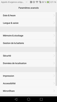 Honor 5C : Paramètres avancés
