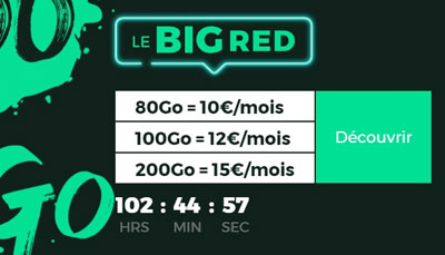 Les forfaits BIG RED sont en promo