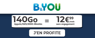 Forfait B&You 140Go à 12.99? seulement