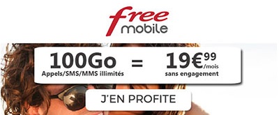 Forfait Free Mobole 100 Go à 19.99?