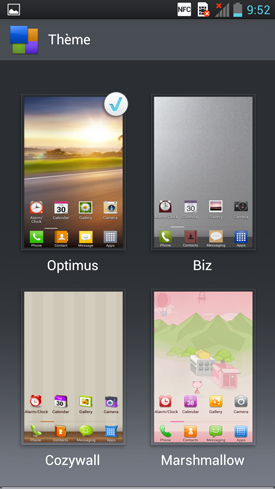 Test LG Optimus 4X HD : capture d?écran du système d'exploitation