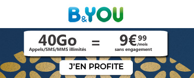 promo forfait 40Go b & you