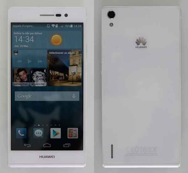 Huawei Ascend P7 : avant / arrière