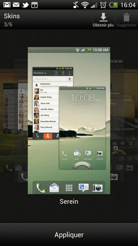 HTC One X : skins