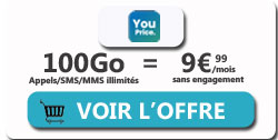 Forfait 4G 100 Go Le Sweet de YouPrice