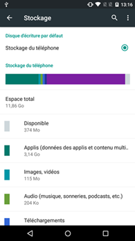 Archos Diamond S : stockage