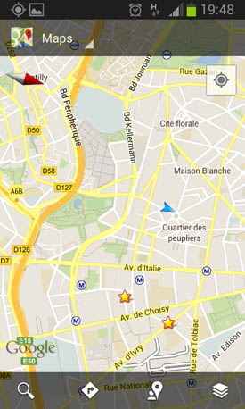 Samsung Galaxy S3 mini : maps