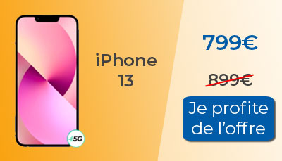 100? de remise sur l'iPhone 13