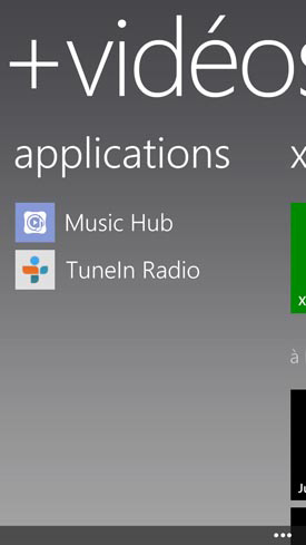 Samsung Ativ S : applications musique