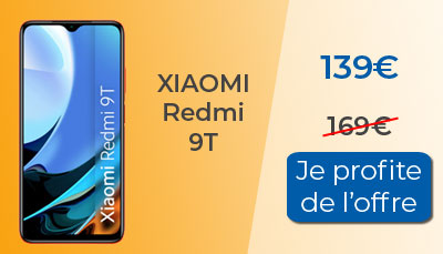 Xiaomi Redmi 9T à 139? au lieu de 169? chez Boulanger