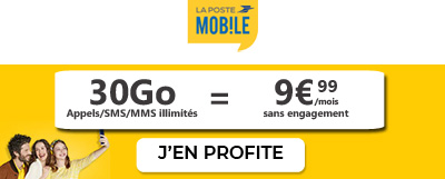 Forfait 30Go La Poste Mobile