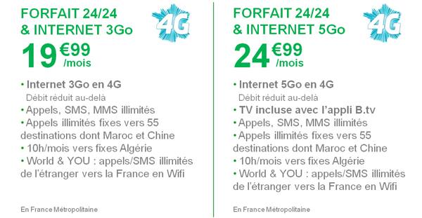 B&YOU : la 4G est arrivée !