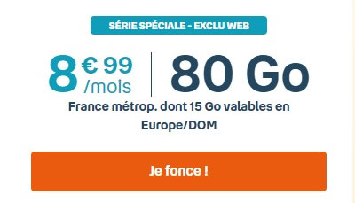 Forfait spéciale 80Go à 8.99? chez B&You