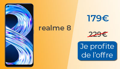 Le realme 8 est en promo à 179?