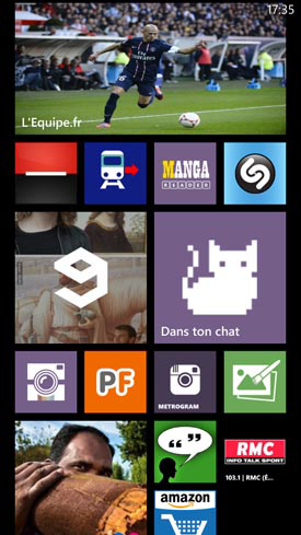 Samsung Ativ S : interface Windows Phone 8