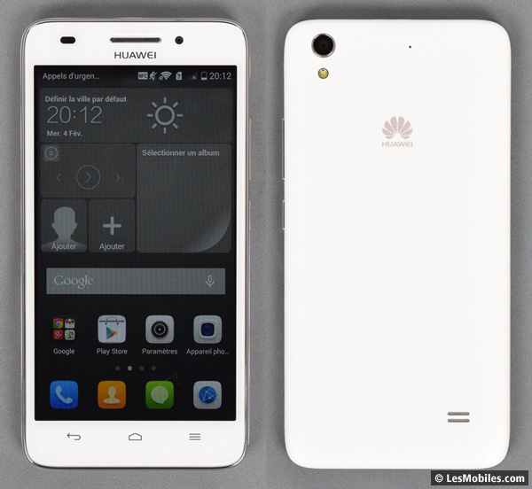 Huawei Ascend G620S : avant / arrière