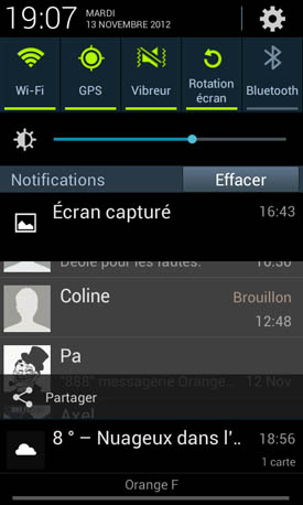 Samsung Galaxy S3 mini : Notifications