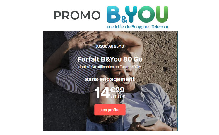 Plus que 2 jours pour profiter des forfaits mobiles B&You en promo