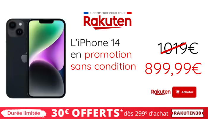 Promotion rakuten iPhone 14